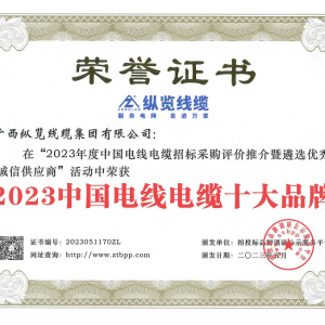 喜報(bào)！縱覽線纜集團(tuán)榮獲“2023中國電線電纜十大品牌”等多個(gè)獎(jiǎng)項(xiàng)